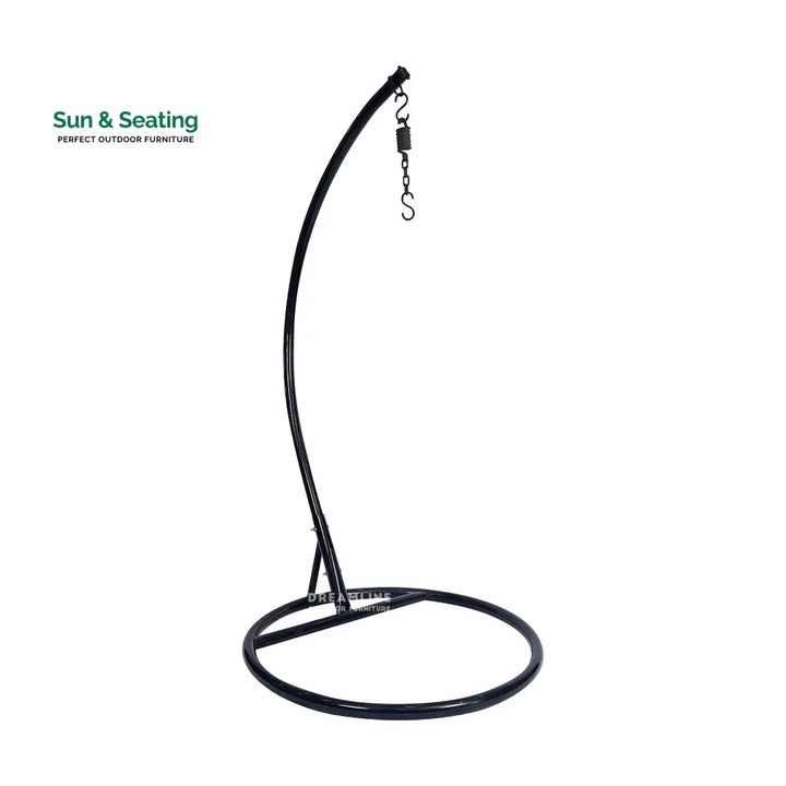 Piro Single Seater Hanging Swing With Stand For Balcony Garden Swing (Dark Brown) Swings
