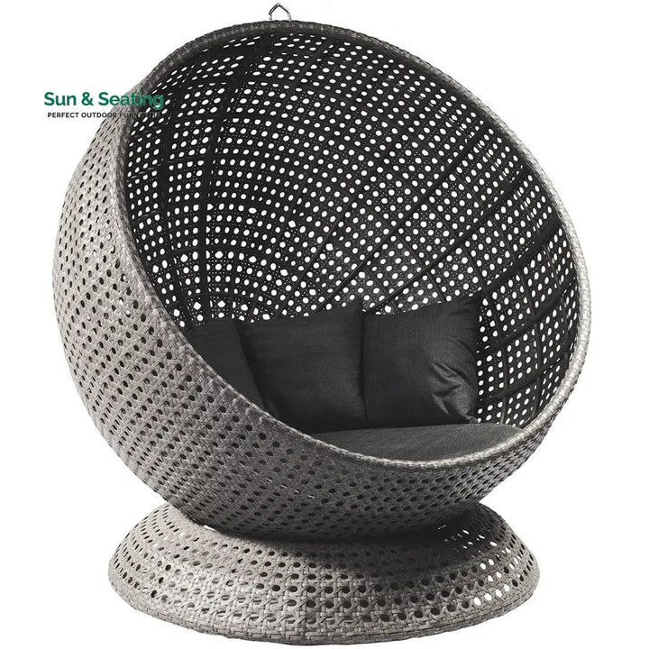 Pirozzi Single Seater Swing Basket For Balcony &amp; Garden (Grey) Swings