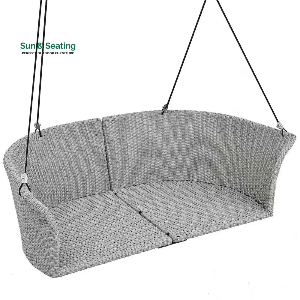 Portin Double Seater Hanging Swing Without Stand For Balcony Garden Swing (Grey) Swings