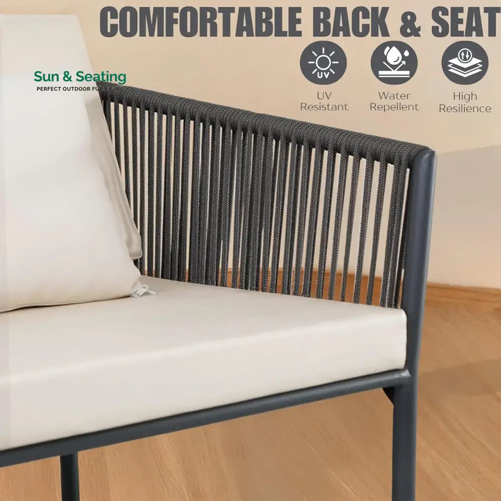 Pranavi Outdoor 4 Seater Rope Sofa Set Sofa Set