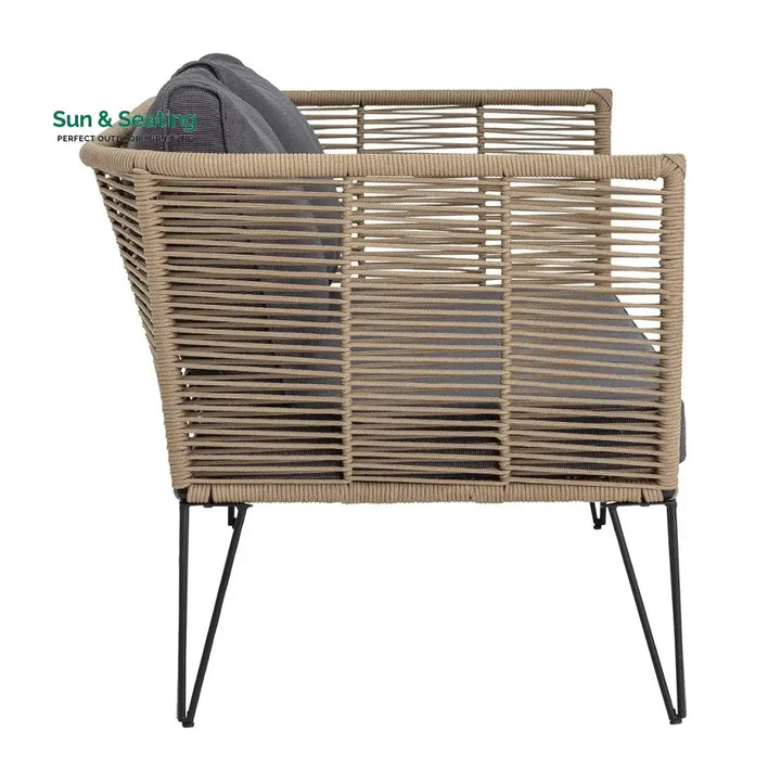 Prisha 1-Piece Outdoor Rope Loveseat Sofa Sofa Set
