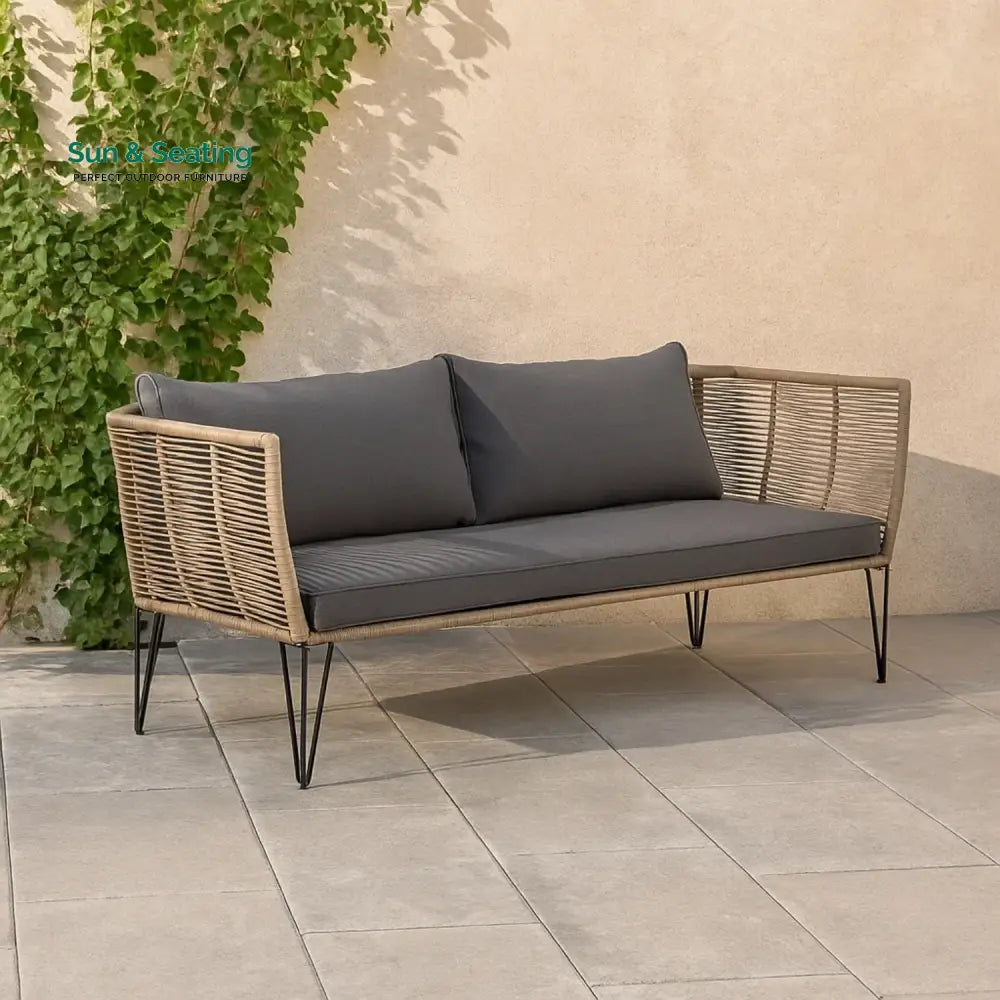 Prisha 1-Piece Outdoor Rope Loveseat Sofa Sofa Set