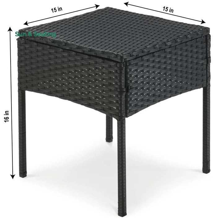 Pronto Outdoor Patio Seating Set 2 Chairs and 1 Table Set (Brown + Red) Coffee Table Sets
