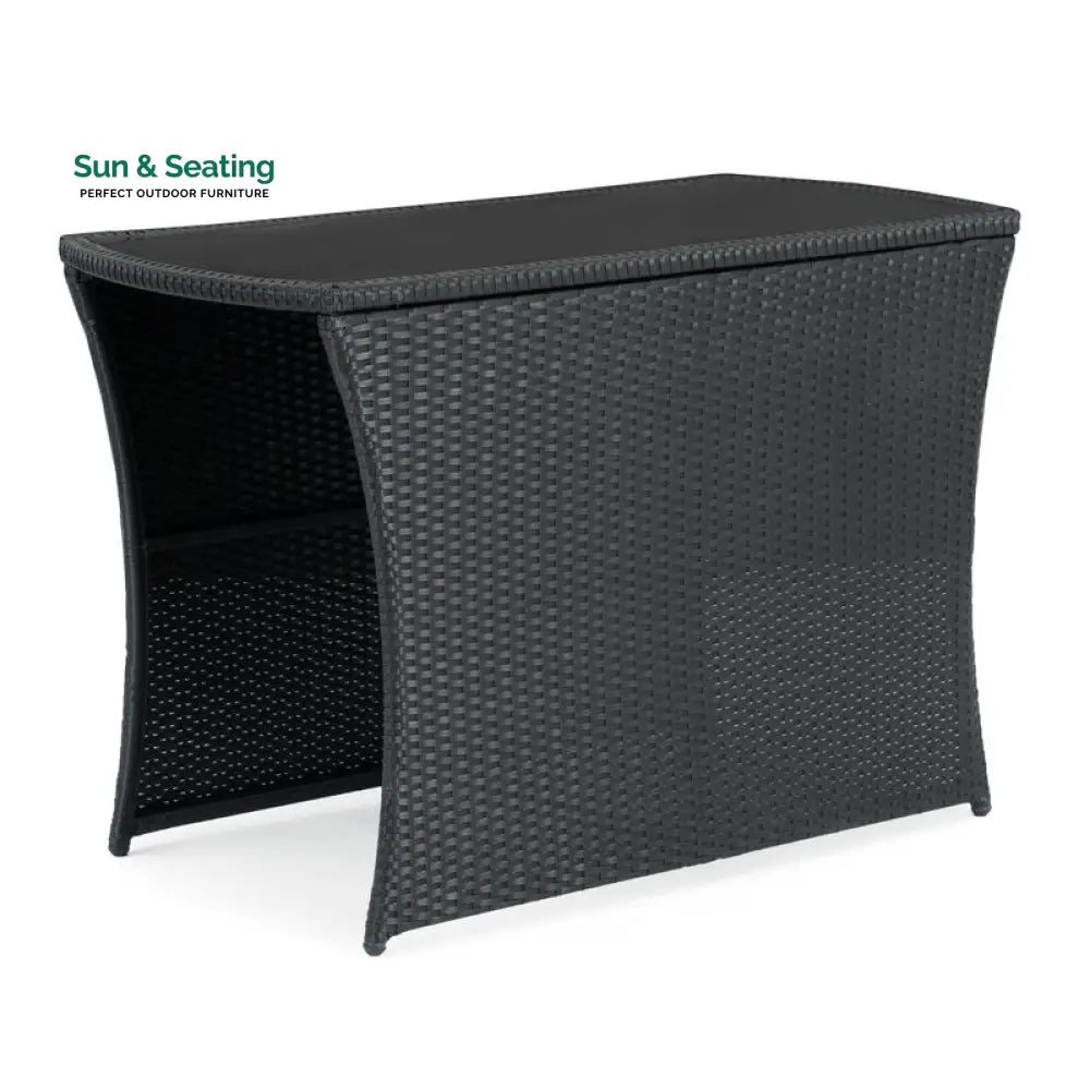 Pru Outdoor Patio Seating Set 2 Chairs and 1 Table Set (Black) Coffee Table Sets