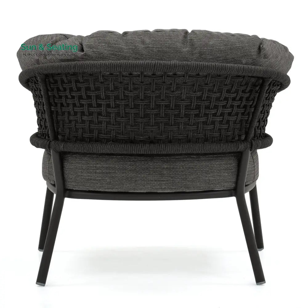 Puff Outdoor Sofa Set 2 Seater 2 Single seater and 1 Center Table Set (Black) Braided &amp; Rope Sofa Sets