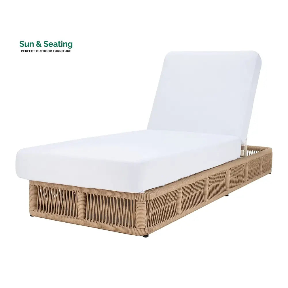Qamar Outdoor All-Weather Rope Lounger with Cushions Lounger Set