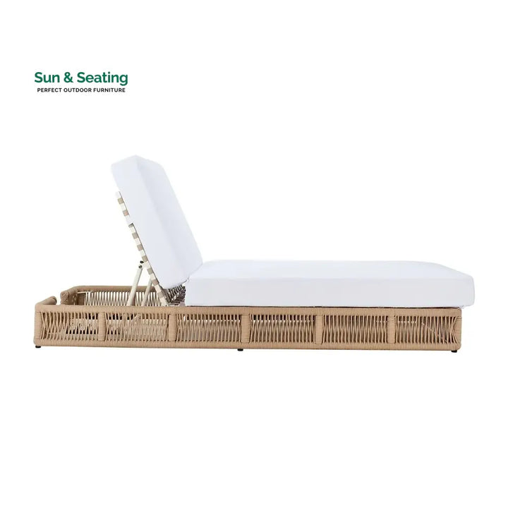 Qamar Outdoor All-Weather Rope Lounger with Cushions Lounger Set