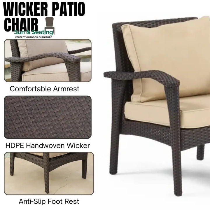 Qiao 4 Pieces Patio Furniture Set Outdoor Sectional Sofa Sofa Set