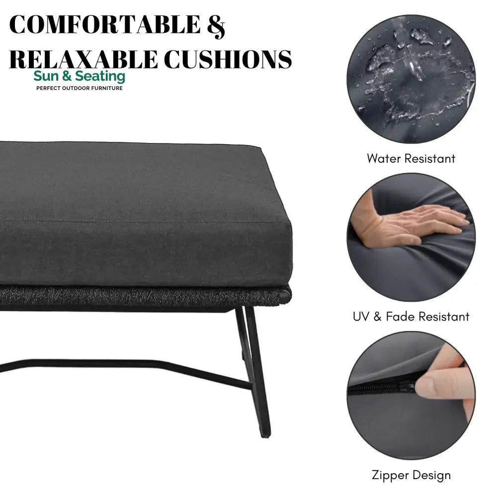 Rabab Outdoor All-Weather Rope Ottoman Footrest