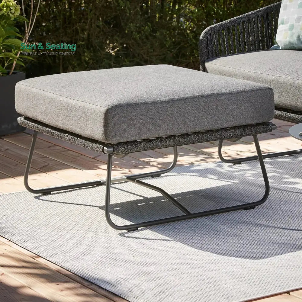 Rabab Outdoor All-Weather Rope Ottoman Footrest