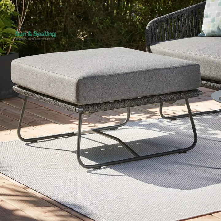 Rabab Outdoor All-Weather Rope Ottoman Footrest