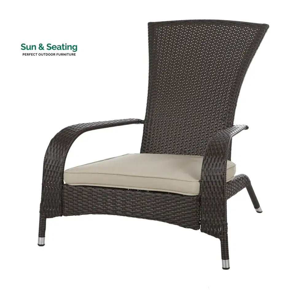 Radhika 1-Piece Outdoor Wicker Single Seater Adirondack Style Armchair Sofa Set