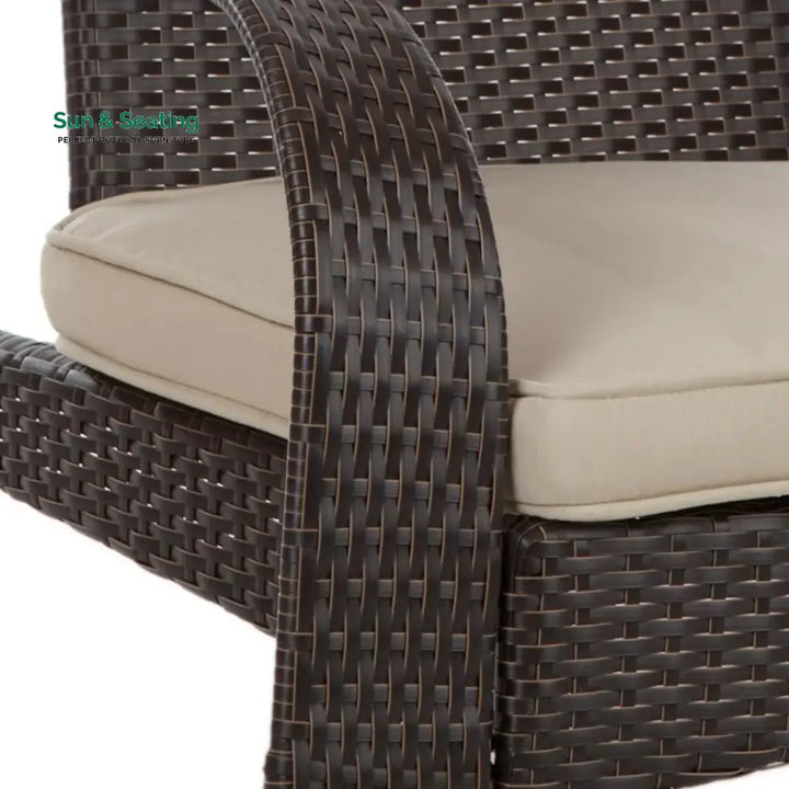 Radhika 1-Piece Outdoor Wicker Single Seater Adirondack Style Armchair Sofa Set