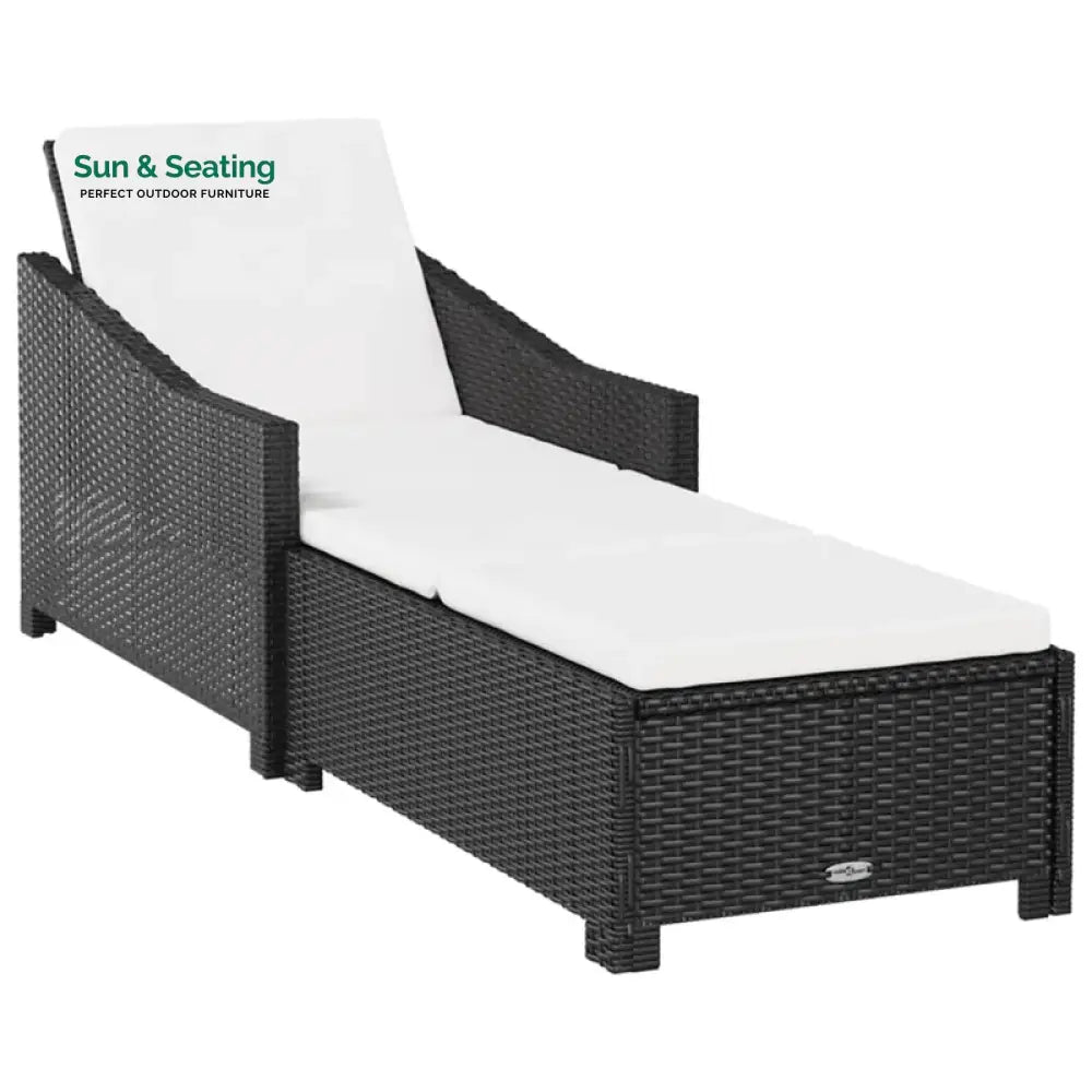 Rafin Outdoor Swimming Poolside Lounger (Black) Loungers