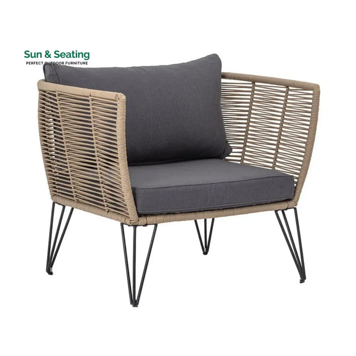 Rahma Outdoor Rope 1 Piece Patio Single Seater Sofa Sofa Set