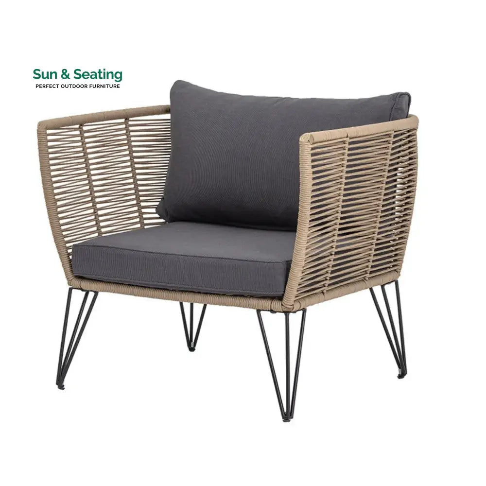 Rahma Outdoor Rope 1 Piece Patio Single Seater Sofa Sofa Set