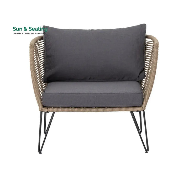 Rahma Outdoor Rope 1 Piece Patio Single Seater Sofa Sofa Set