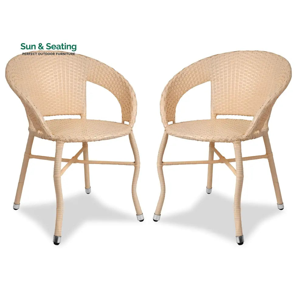 Raima Outdoor Patio Seating Set 2 Chairs Set (Cream) Coffee Table Sets