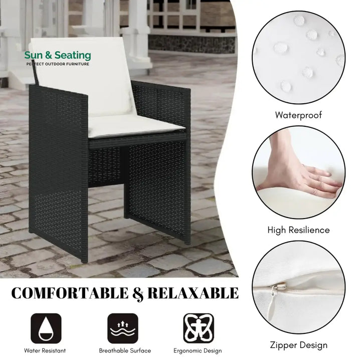 Reagan All Weather Wicker Patio Dinning Table Set Dining Set