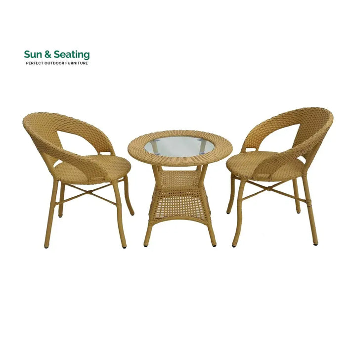 Reem 3-Piece Outdoor Rattan Wicker Patio Bistro Set Patio Set