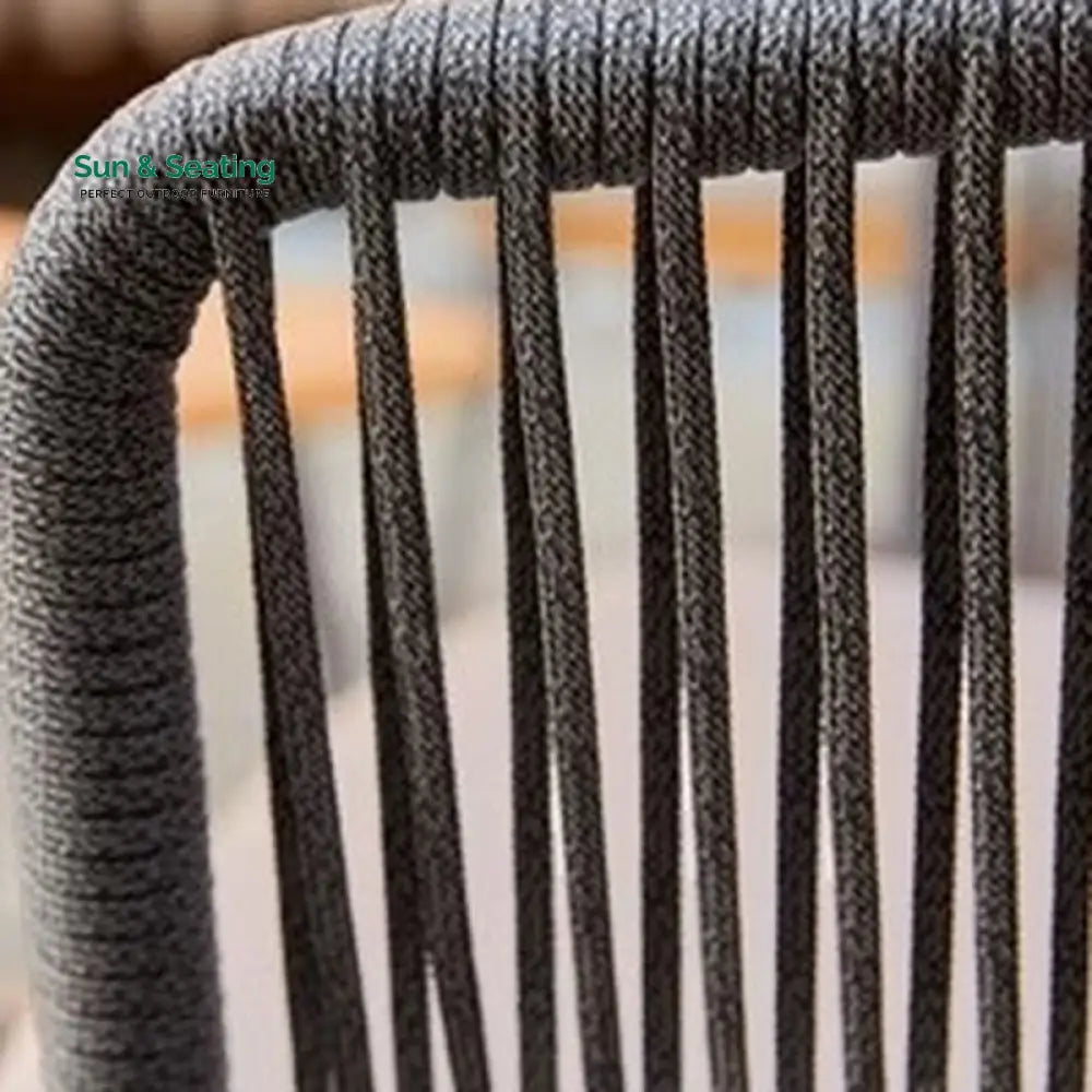 Reevo Outdoor Garden Balcony Sofa Set 2 Seater 2 Single Seater 1 Center Table Set (Dark Grey) Braided and Rope Sofa Sets