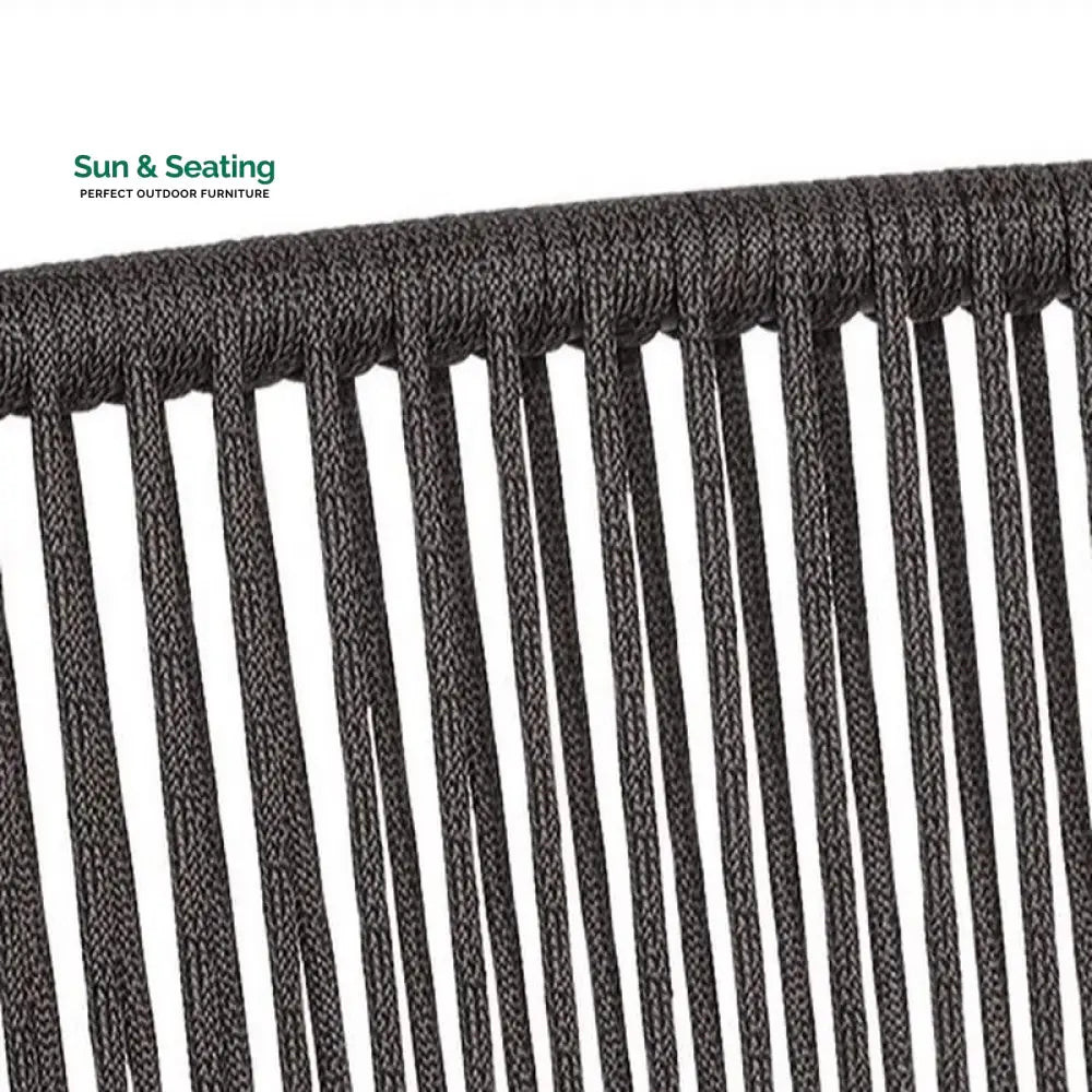 Reevo Outdoor Garden Balcony Sofa Set 2 Seater 2 Single Seater 1 Center Table Set (Dark Grey) Braided and Rope Sofa Sets