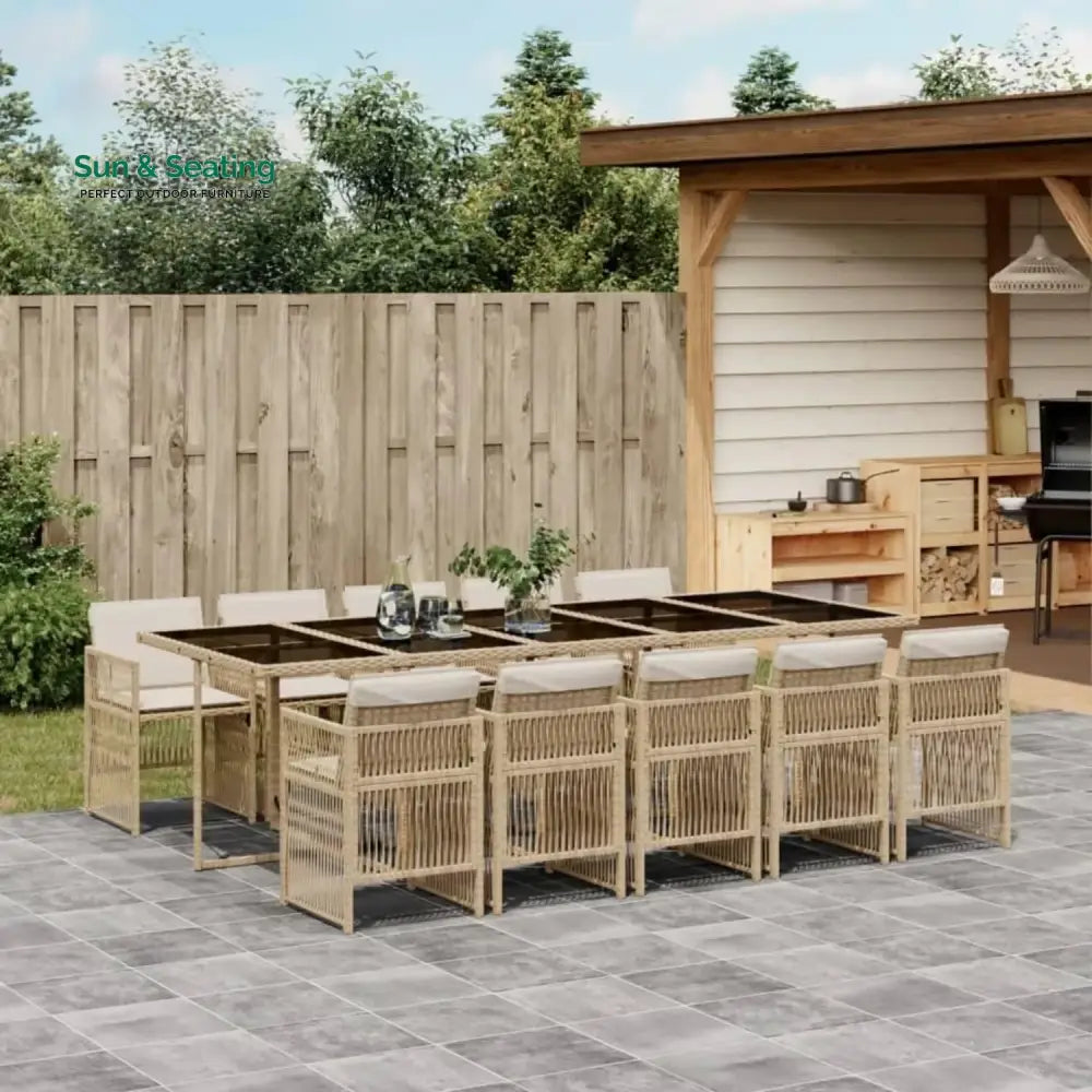 Reika 10 Seater Outdoor Rattan Wicker Dinning Set Dining Set
