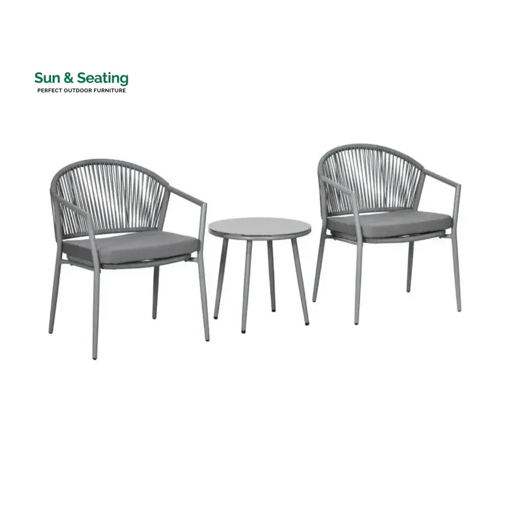 Renata 3 Piece Garden Outdoor Rope Patio Set Patio Set