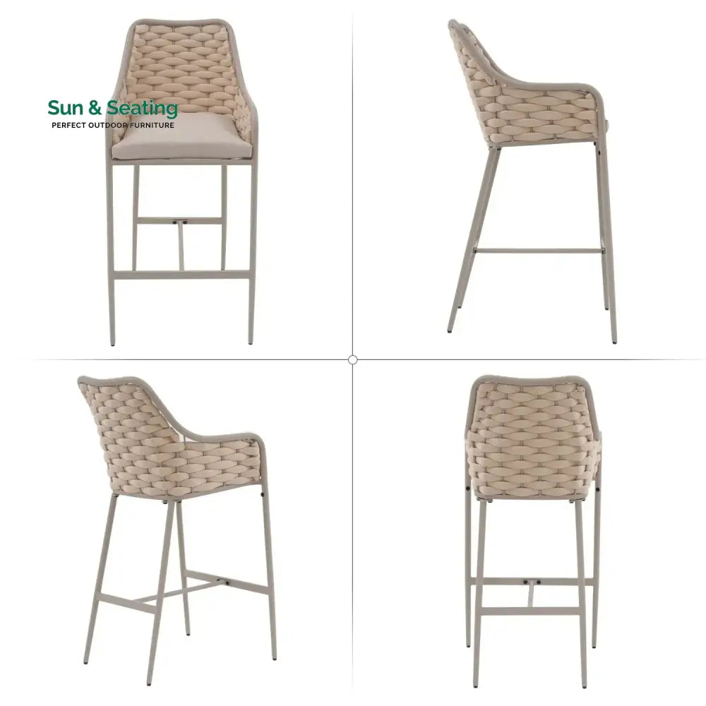 Rika 2-Piece Outdoor Rope Bar Chairs – Stylish Comfort Built to Last Bar Chairs