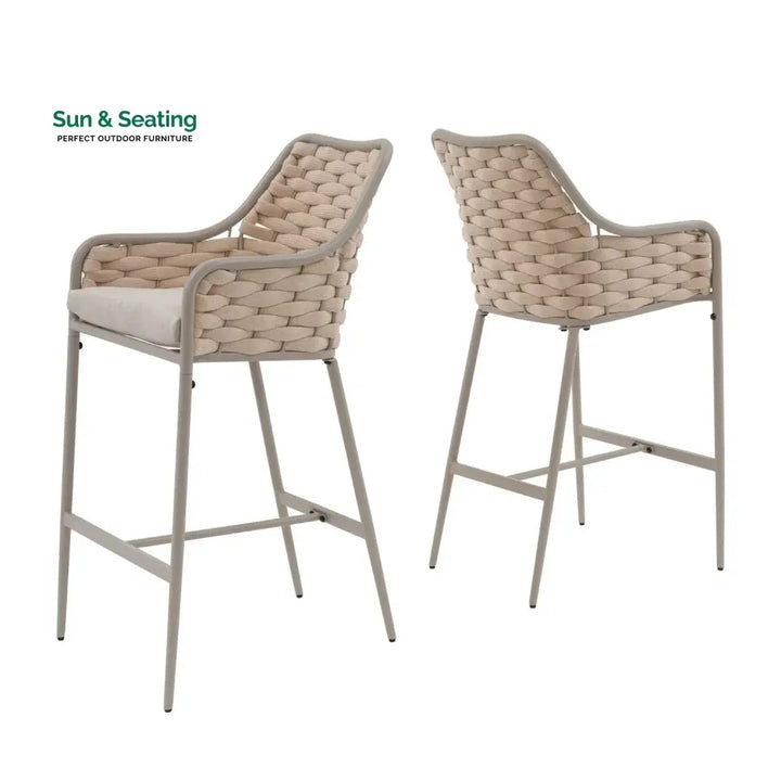 Rika 2-Piece Outdoor Rope Bar Chairs – Stylish Comfort Built to Last Bar Chairs