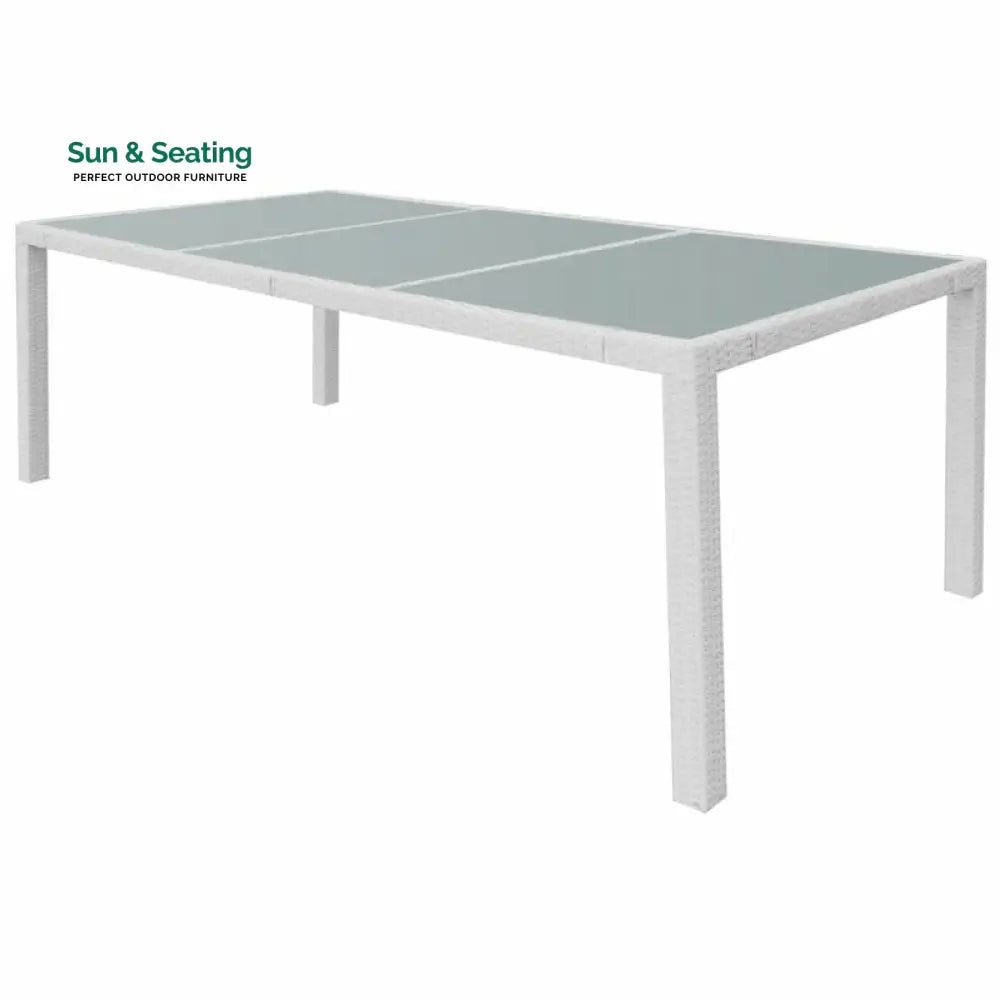 Rinaldo Outdoor Patio Dining Set 8 Chairs and 1 Table (White) Dining sets