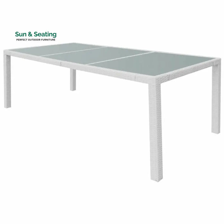 Rinaldo Outdoor Patio Dining Set 8 Chairs and 1 Table (White) Dining sets