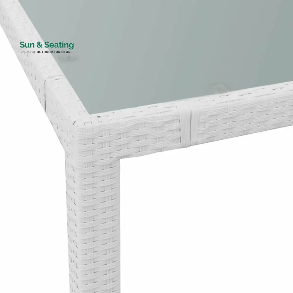 Rinaldo Outdoor Patio Dining Set 8 Chairs and 1 Table (White) Dining sets
