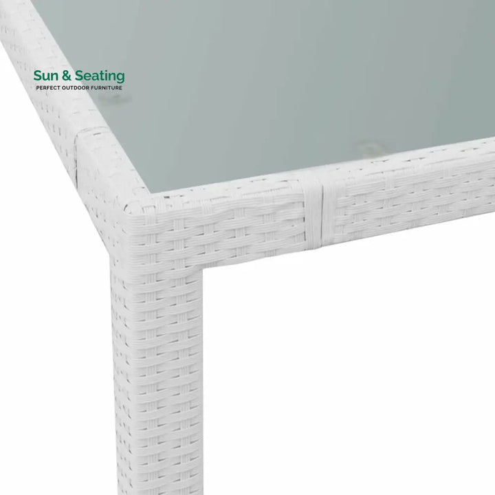 Rinaldo Outdoor Patio Dining Set 8 Chairs and 1 Table (White) Dining sets