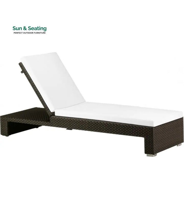 Rivera Outdoor Swimming Poolside Lounger Brown Loungers