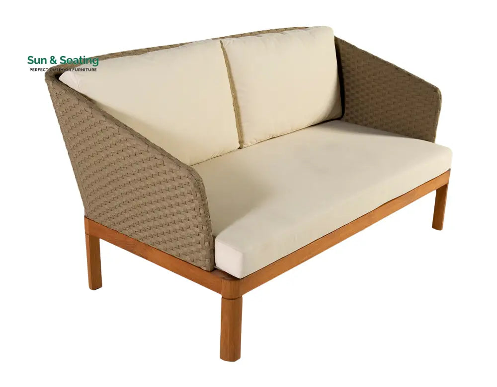 Roberta Outdoor Sofa Set 2 Seater 2 Single seater and 1 Center Table (Beige + Brown) Sofa Sets