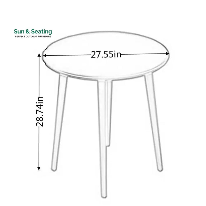 Rocío De la Outdoor Patio Seating Set 2 Chairs and 1 Table Set (Green) Braided &amp; Rope Coffee Table Sets
