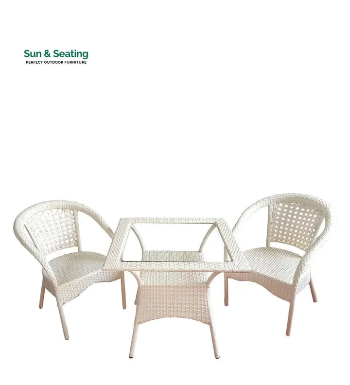 Romy Outdoor Patio Seating Set 2 Chairs and 1 Table Set Coffee Table Sets