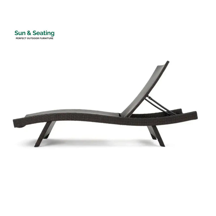 Rong All-Weather Rattan Wicker Outdoor Chaise Lounge Chair Set of 2 Lounger Set