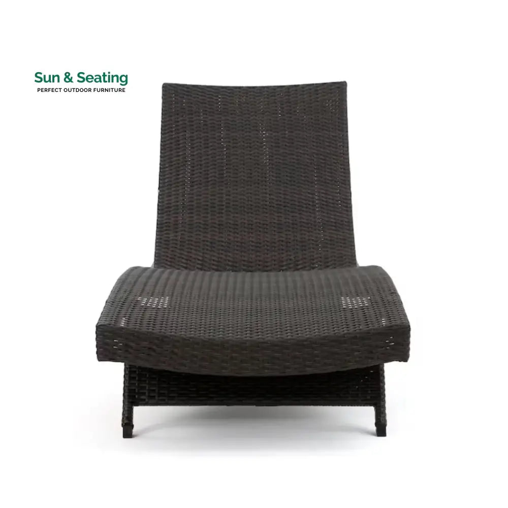 Ronke Outdoor Rattan Wicker Lounge Chairs Set of 2 with Matching Side Table Lounger Set