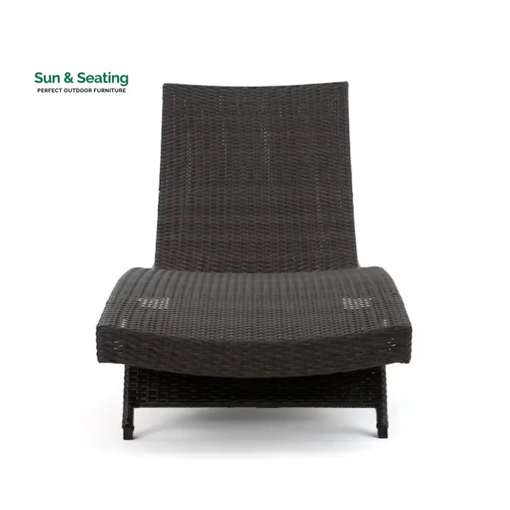 Ronke Outdoor Rattan Wicker Lounge Chairs Set of 2 with Matching Side Table Lounger Set