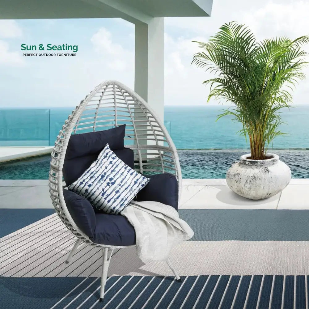 Rosabella Single Seater Swing Basket For Balcony &amp; Garden (White) Swings