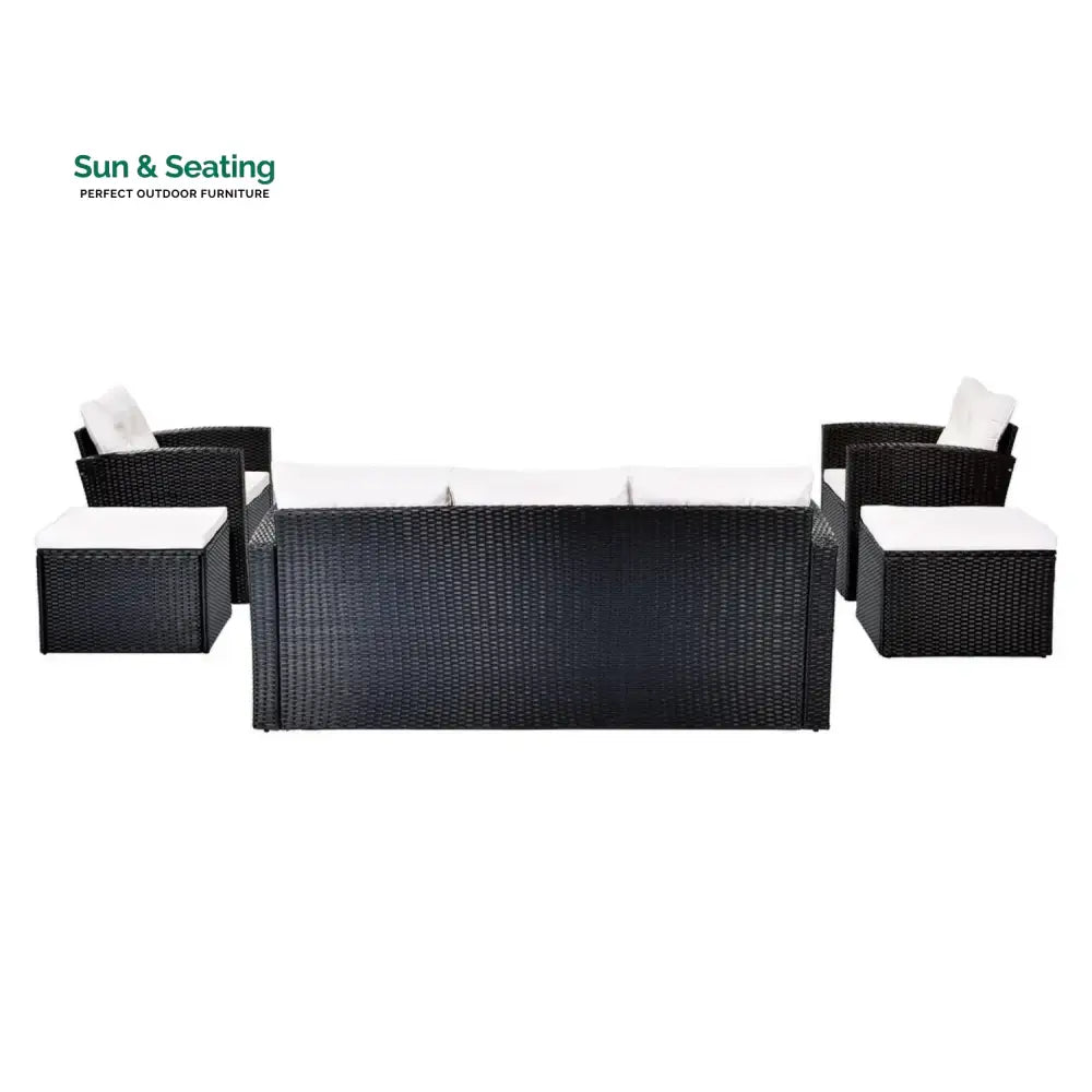 Rosario 6 Piece Outdoor Conversation Set All Weather Wicker Sectional Sofa Sofa Set