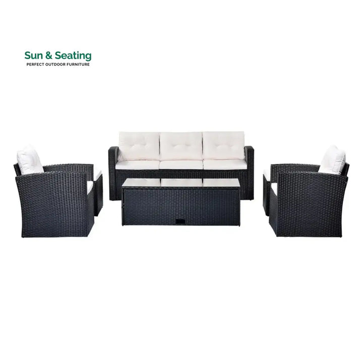 Rosario 6 Piece Outdoor Conversation Set All Weather Wicker Sectional Sofa Sofa Set