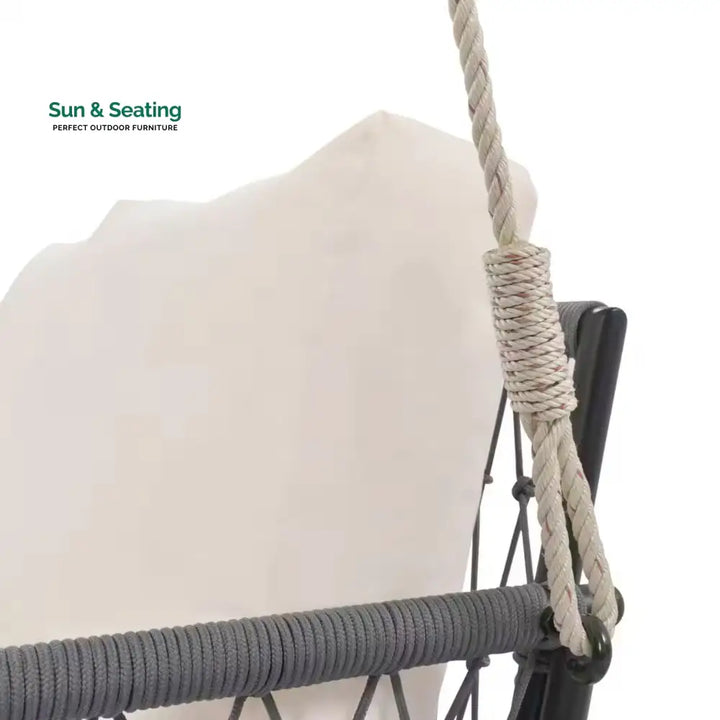 Rosario Double Seater Hanging Swing Without Stand For Balcony Garden Swing Braided &amp; Rope Swings