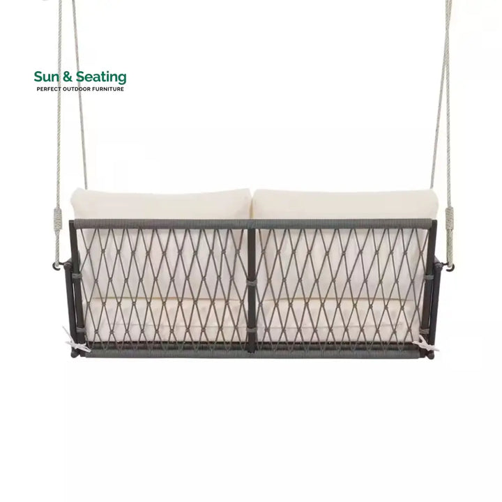 Rosario Double Seater Hanging Swing Without Stand For Balcony Garden Swing Braided &amp; Rope Swings