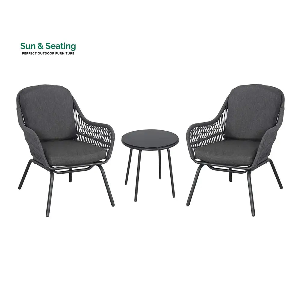 Roshni 3 Piece Outdoor Rope Patio Set Patio Set