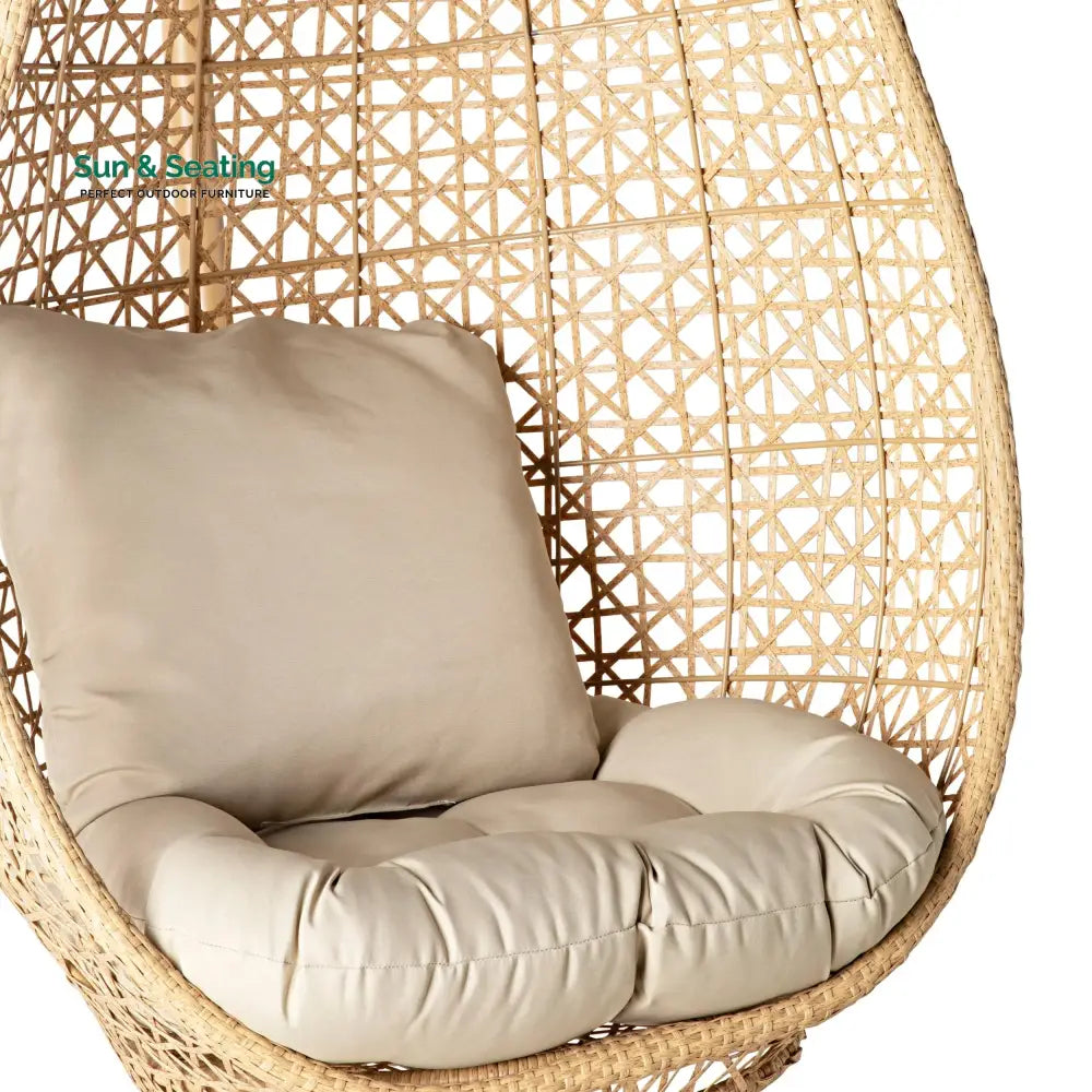 Rosie Single Seater Hanging Swing With Stand For Balcony Garden (Honey) Swings