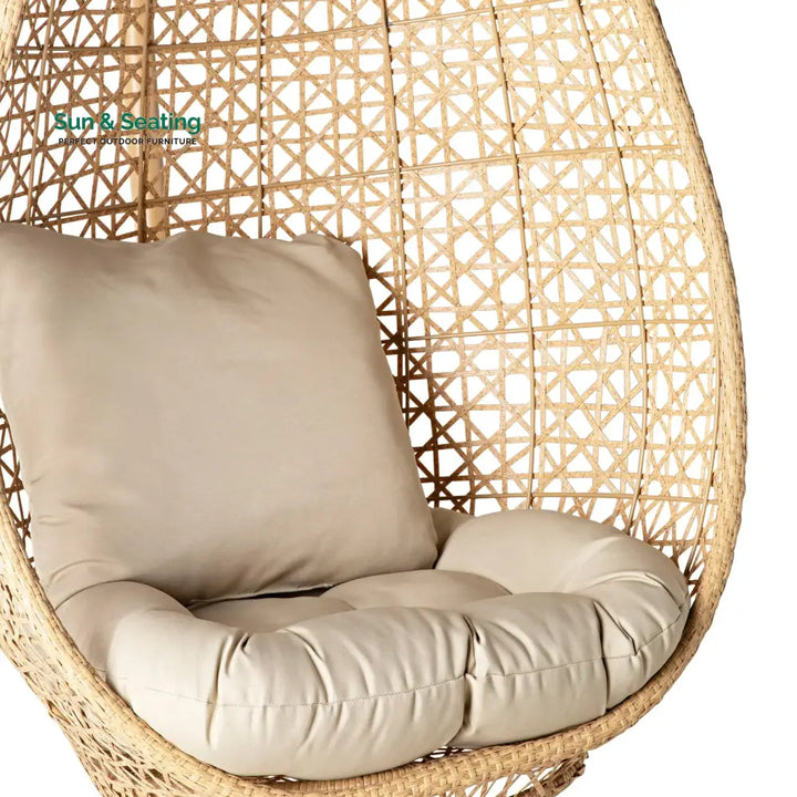 Rosie Single Seater Hanging Swing With Stand For Balcony Garden (Honey) Swings
