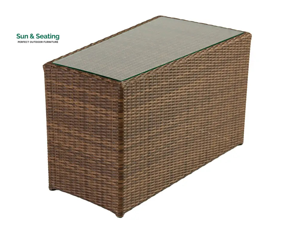 Rossi Outdoor Patio Round Sofa Set 8 Seater 1 Side table and 2 Center Table (Brown) Sofa Sets